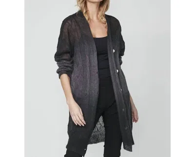 Shop Nu Denmark Raida Cardigan Knit In Black Mix In Grey