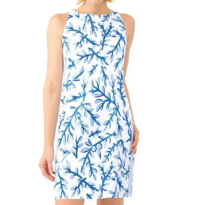 Shop Gretchen Scott Mod Squad Dress - Weed Wacker In White/blue
