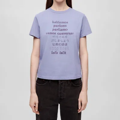 Shop Re/done Classic Let's Talk Tee In Celestial In Purple