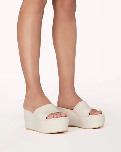 Shop Billini Fran Sandals In Bone Croc In White