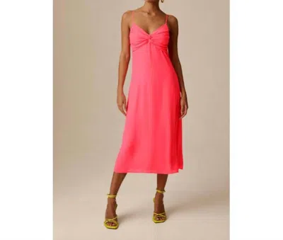 Shop Krisa Twist Cami Midi Dress In Ultra In Pink