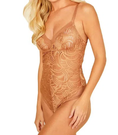 Shop Cosabella Puglia Bodysuit In Tre In Beige