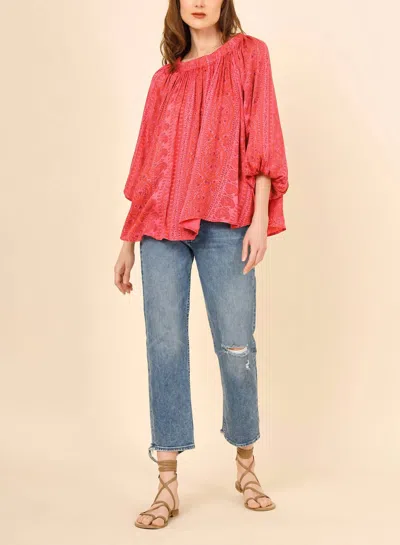 Shop Omika Fitzgerald Blouse In Salania Tart In Pink