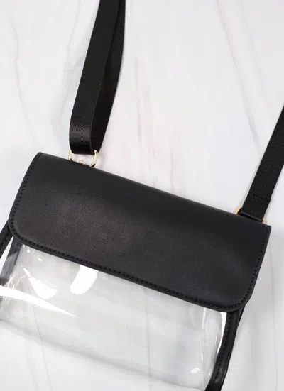 Caroline Hill Tatum Convertible Clear Bag In Black In Black