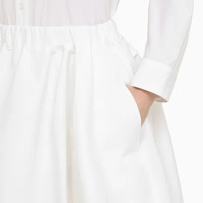 Shop Marni White Cotton Wide Skirt