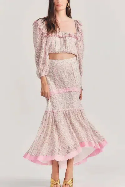 Loveshackfancy Sisto Skirt In Pink