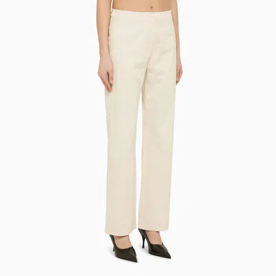 Shop Our Legacy Regular White Cotton Trousers