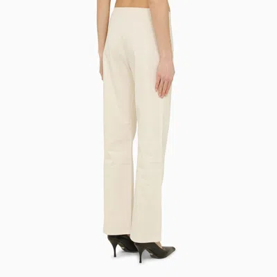 Shop Our Legacy Regular White Cotton Trousers