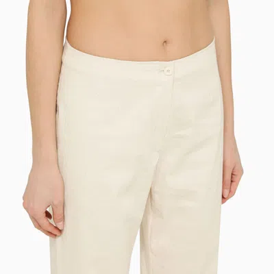 Shop Our Legacy Regular White Cotton Trousers