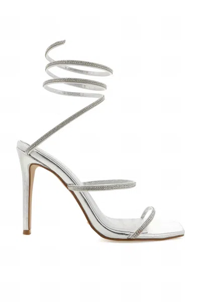 Shop Billini Garland Sandal In Silver Metallic In White