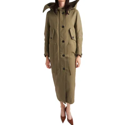 Shop Prada Long Parka Coat