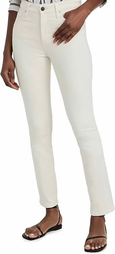 Shop Ag Mari Straight Leg Jeans In White Cream