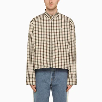 Shop Wales Bonner Light Jacket With Checked Pattern