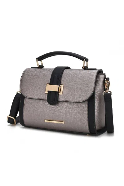 Shop Mkf Collection Willa Color-block Shoulder Handbag In Multi In Grey