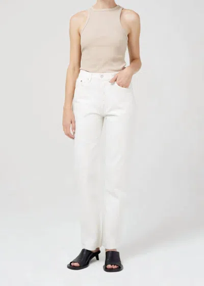 Shop Agolde Lana Mid Rise Jeans In Drum In White