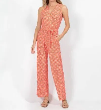 Shop Jude Connally Vera Jumpsuit In Star Lattice Apricot In Pink