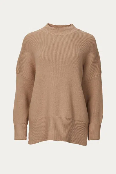 Shop By Together Oversized Cotton-blend Sweater In Dusty Blush In Brown