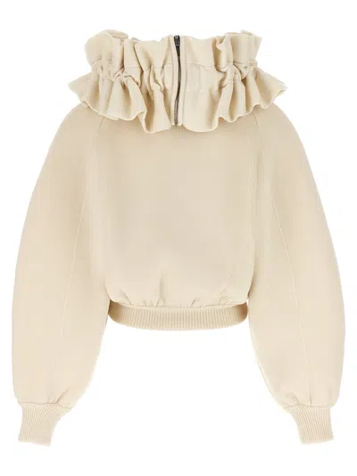Shop Jacquemus La Maille Crinoline Sweater, Cardigans White