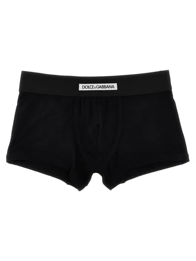 Shop Dolce & Gabbana Logo Boxer Shorts Underwear, Body Black