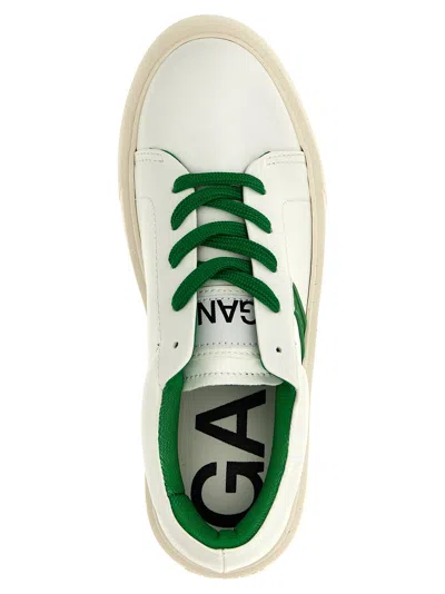 Shop Ganni Logo Sneakers Green
