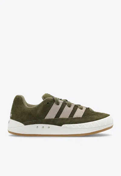 Shop Adidas Originals Adimatic Suede Low-top Sneakers In Green