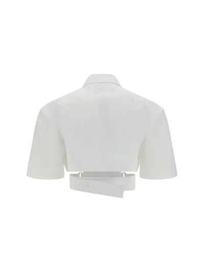 Shop Jacquemus Women Bari Shirt In White