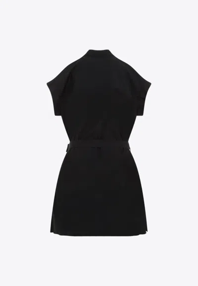 Shop Lemaire Asymmetric Sleeveless Midi Dress In Black