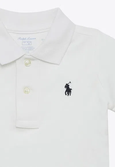 Shop Polo Ralph Lauren Baby Boys Logo Embroidered Polo T-shirt In White