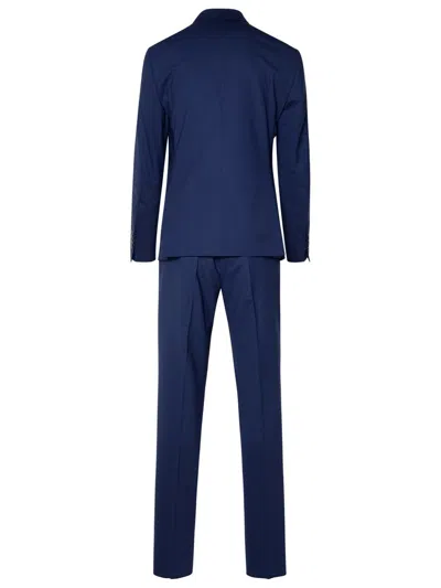 Shop Brian Dales Blue Wool Blend Suit