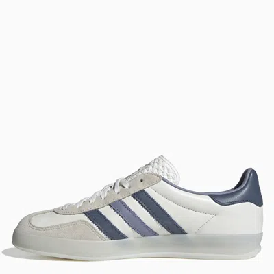 Shop Adidas Originals Gazelle Indoor White/blue Sneakers