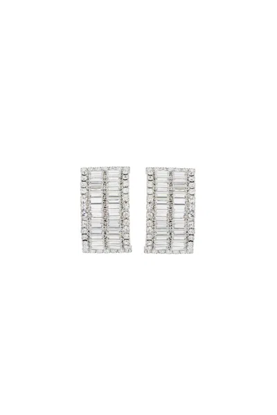 Shop Alessandra Rich Clip On Earrings With Crystals