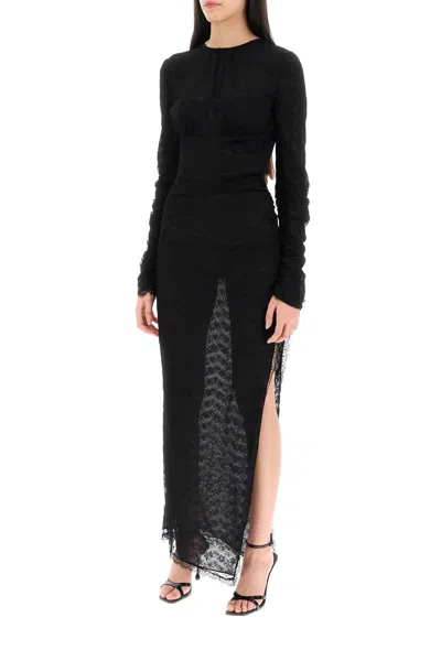 Shop Alessandra Rich Long Lace Gown