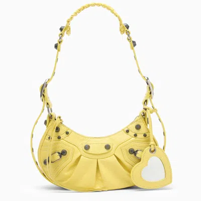 Shop Balenciaga Yellow Le Cagole Xs Mini Bag