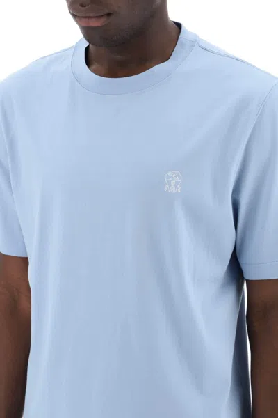 Shop Brunello Cucinelli T Shirt With Logo Print