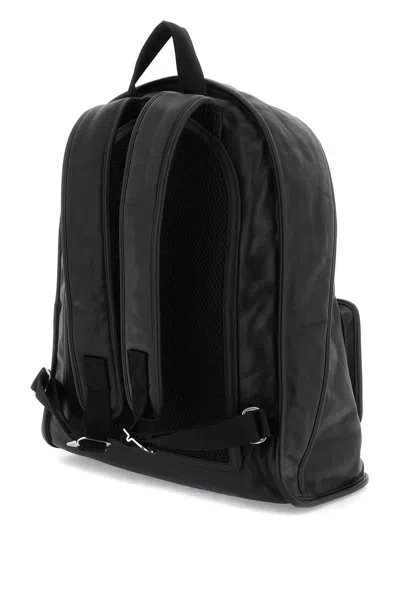 Shop Burberry "crinkled Leather Shield Backpack