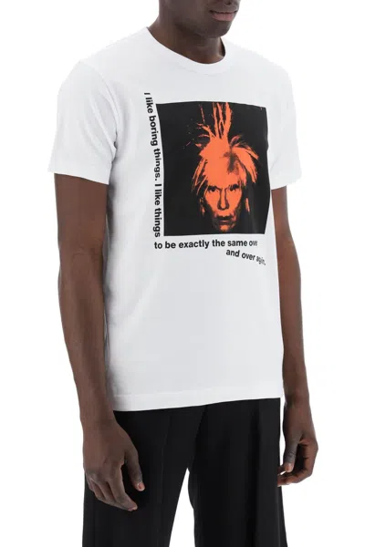 Shop Comme Des Garçons Shirt Comme Des Garcons Shirt Andy Warhol Printed T Shirt