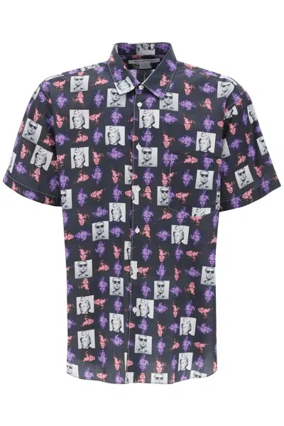 Shop Comme Des Garçons Shirt Comme Des Garcons Shirt Short Sleeved Shirt With Andy Warhol Print