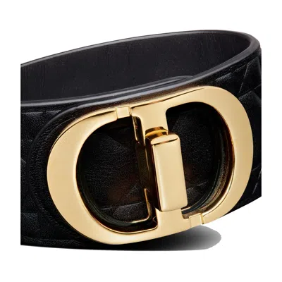 Shop Dior Logo Cannage Leather Bracelet