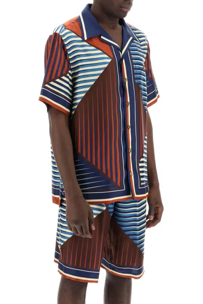 Shop Dolce & Gabbana "geometric Pattern Bowling Shirt With
