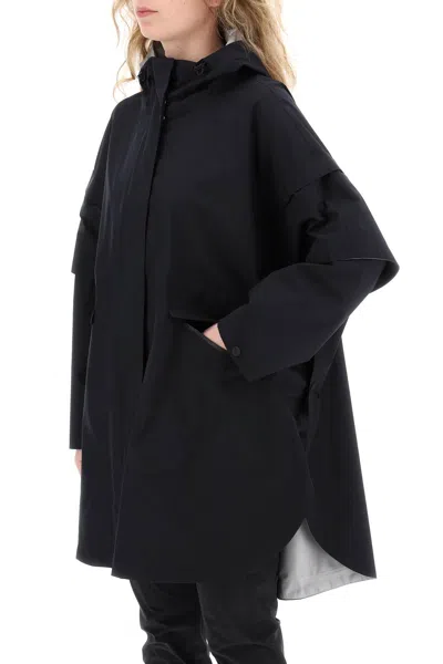 Shop Herno Laminar "removable Sleeve Cape Coat