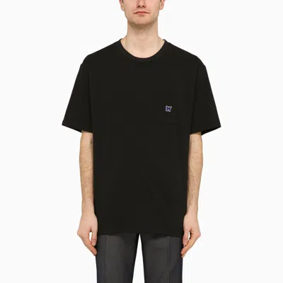 Shop Needles Black Crew Neck T Shirt With Embroidery