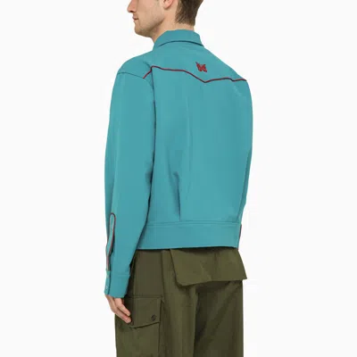 Shop Needles Light Turquoise Bomber Jacket