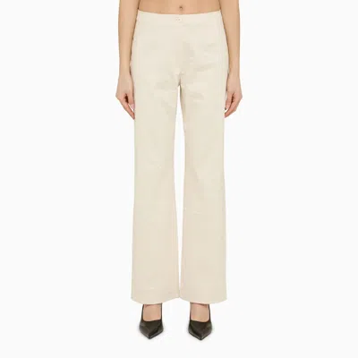 Shop Our Legacy Regular White Cotton Trousers