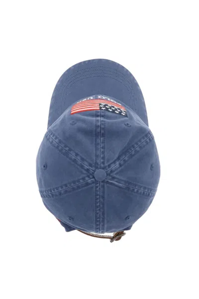Shop Polo Ralph Lauren Baseball Cap In Twill With Embroidered Flag