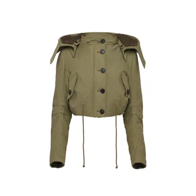 Shop Prada Cropped Bomber Jacket