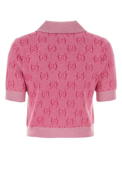 Shop Gucci Polo In Pink