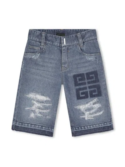 Shop Givenchy Kids Shorts In Blue