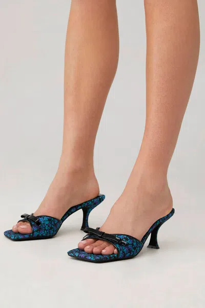 Shop Jeffrey Campbell Sweet-on-u Sandal In Blue Black Floral