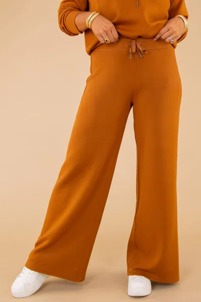 Shop Spanx Airessentials Wide Leg Pants In Butterscotch In Orange