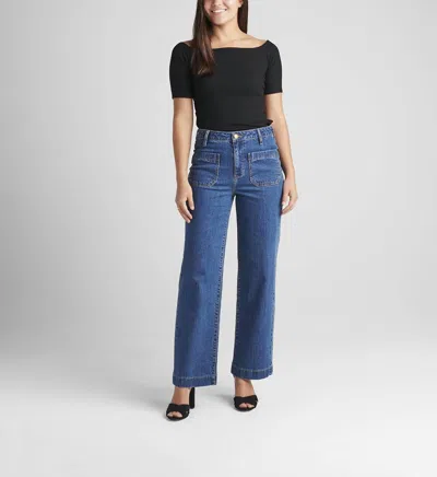 Shop Jag Sophia High Rise Wide Leg Jean In Berkeley In Blue